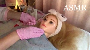 ASMR♀️УСЫПЛЯЮЩИЙ УХОД и МАССАЖ ЛИЦА В ПЕРЧАТКАХРолевая Игра СПА САЛОН/Нежный шёпот/Barbie spa