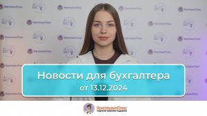 Новости для бухгалтера от 13.12.2024