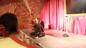 Anca Lacusteanu si Adrian Balint in piesa "Shakespeare, I love you" , regia Sorin Misiriantu