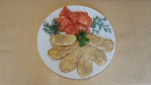 Жареный адыгейский сыр с кунжутом