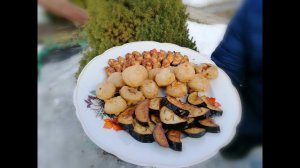 ГРИБЫ в КЛЯРЕ! ОВОЩИ в КАЗАНЕ НА КОСТРЕ