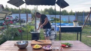 БАРАНЬИ ЯЙЦА С ОВОЩАМИ НА САДЖЕ