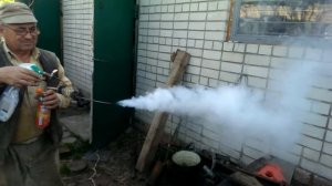 Дым пушка#клещ вароа#обработка пчел от клеща