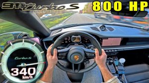 800ЛС PORSCHE 992 TURBO S  340КМ/Ч на АВТОБАМЕ БЕЗ ОГРАНИЧЕНИЯ СКОРОСТИ AutoTopNL