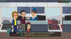 French Conversation at Airport | à l'aéroport Dialogue en Francais