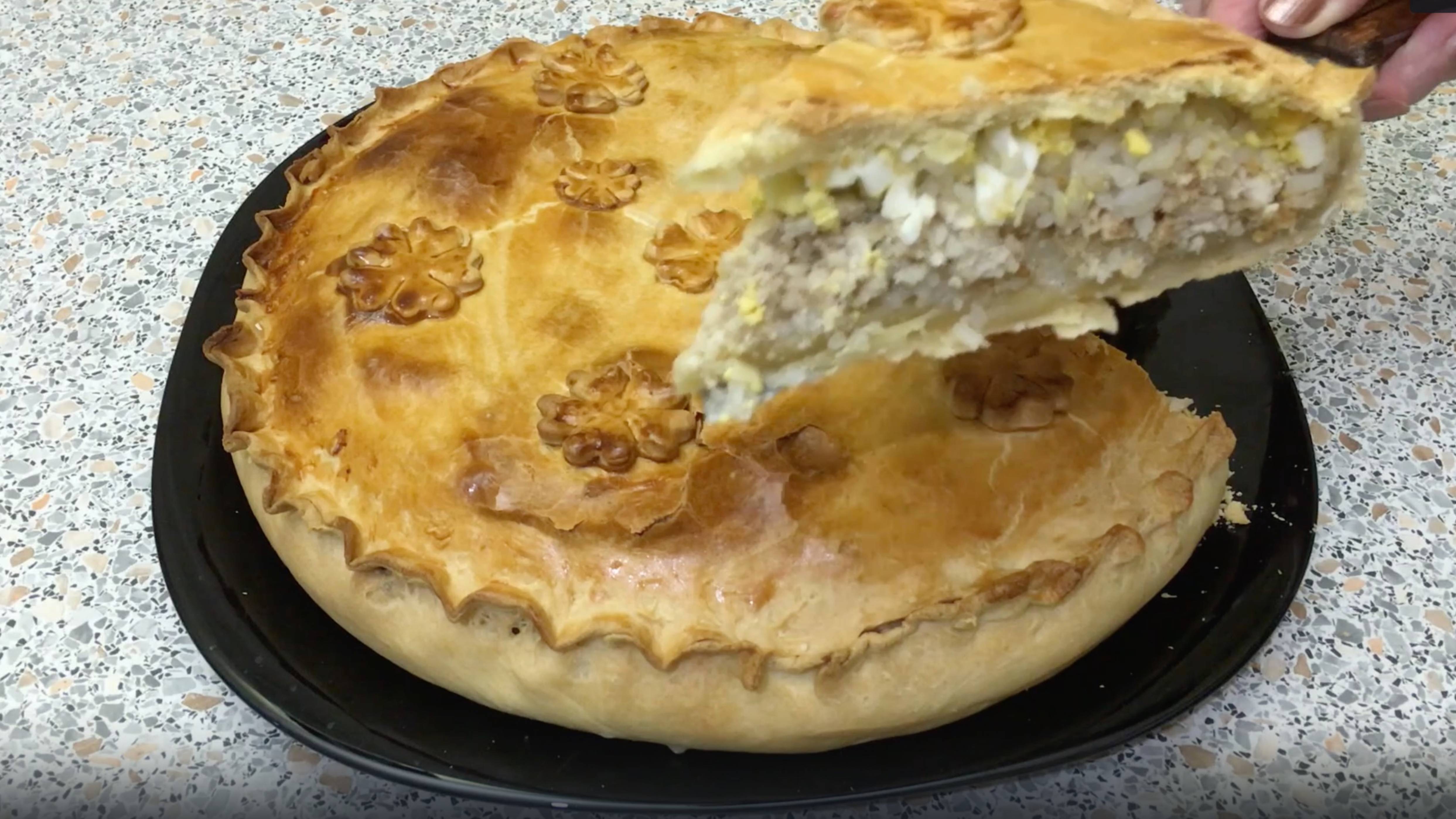 Закрытый круглый пирог с многослойной начинкой (ГУБАДИЯ)