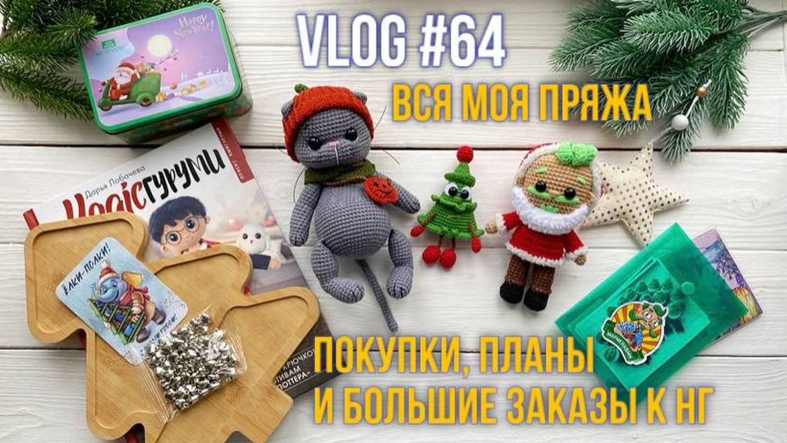 VLOG #64 Вся моя пряжа. Покупки, планы и большие заказы к НГ