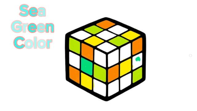 How to draw a Rubik's Cube♥️ | Drawing, Coloring, Painting for Kid's and toddlers | #rubikscube