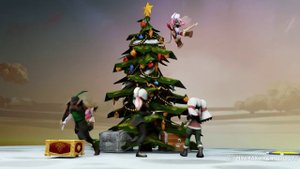 Персонажи из игры venge.io украшают елку ,но... (нейросеть)
