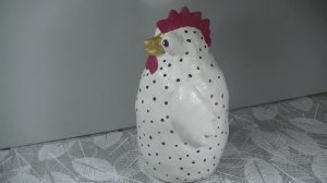 Курица для сада из пластиковой бутылки Папье Маше .