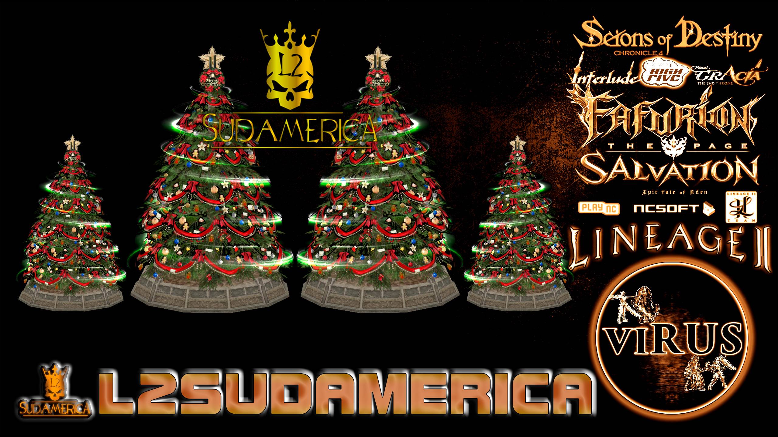 Set of New Year Trees for the server www.L2SudAmerica.Com. Lineage II-Interlude ◄√i®uS►