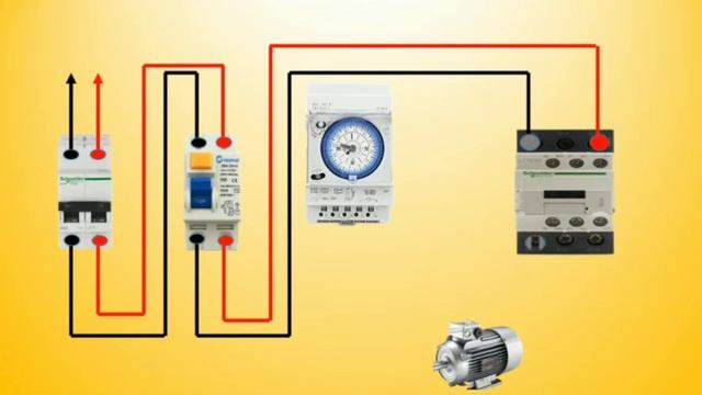 👉 single phase motor timer connection diagram 😀 | electrical power 👌