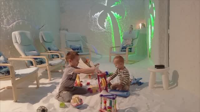 Соляная комната Соляная пещера играем с солью Galoroom Жуковский смотреть онлайн