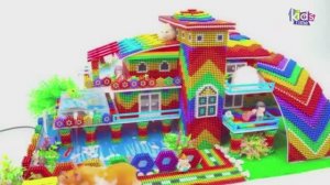 Магнитные шарики - Как построить Виллу На Морском Курорте С Гигантской Изогнутой Крышей И Бассейном