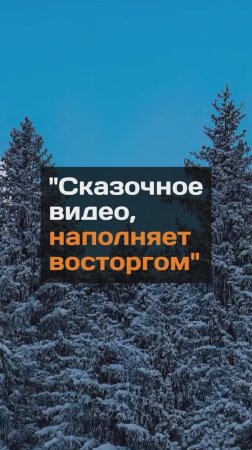 "Сказочное видео, наполняет восторгом"