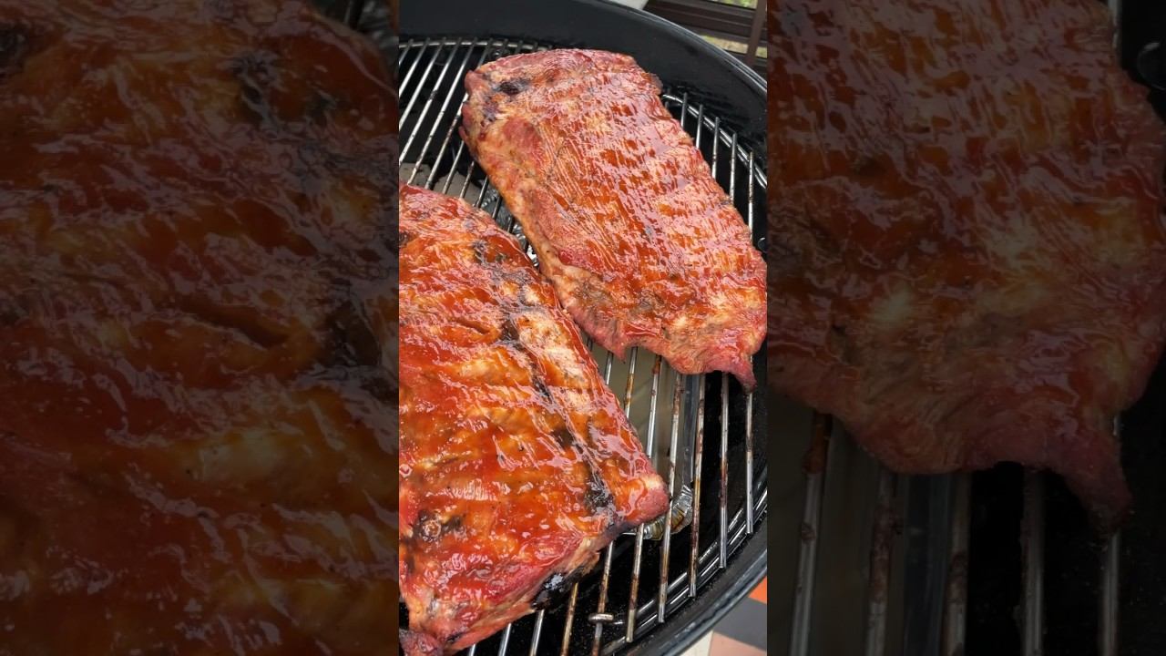 СВИНЫЕ РЁБРЫШКИ НА ГРИЛЕ #shorts #рецепт #готовка#еда#мясо#вкусно#рёбрышки#лето2024# смотреть онлайн