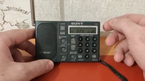 Радиоприемник Sony ICF-SW1 на разных диапазонах