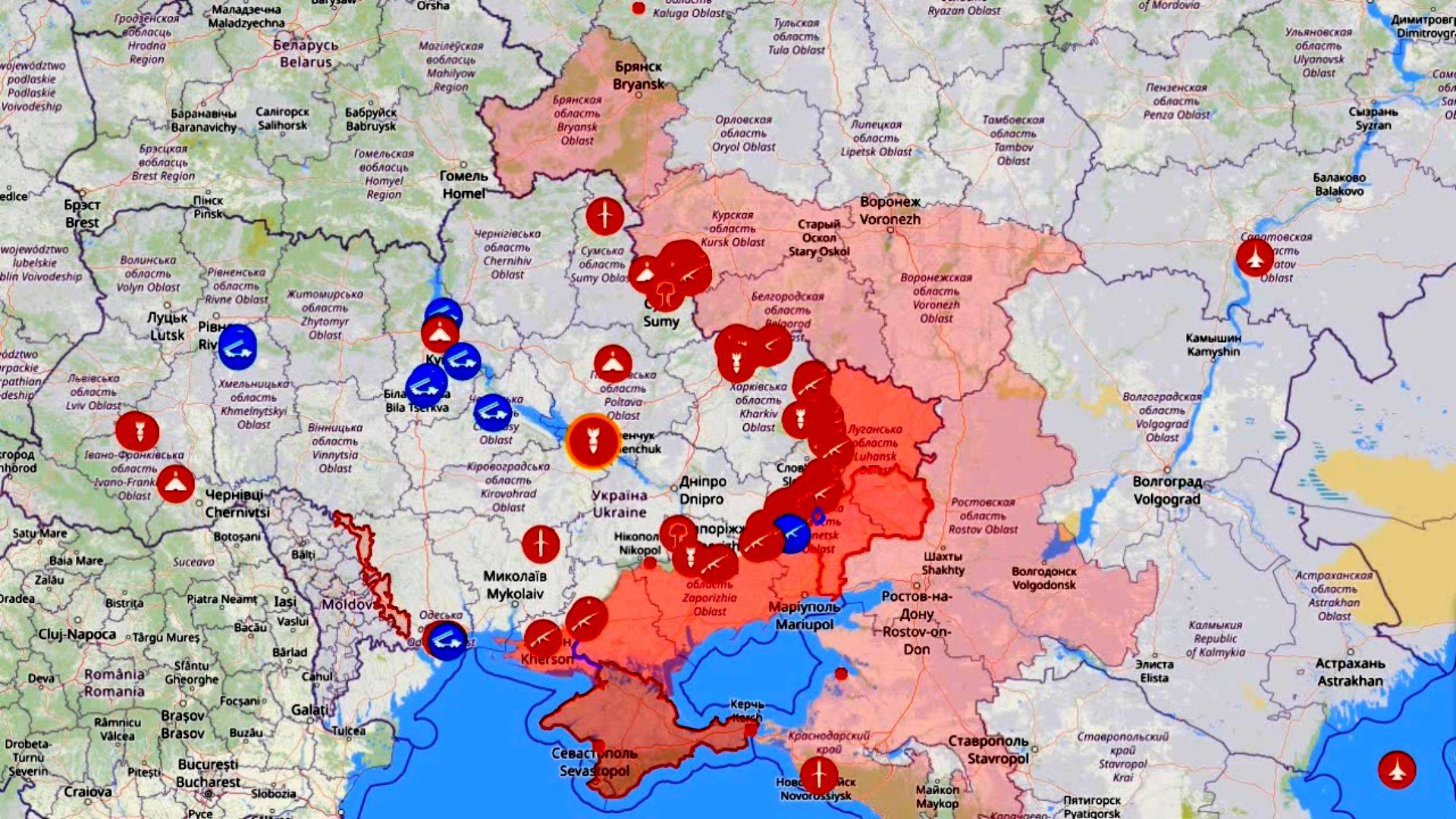 13.12.2024 Карта боевых действий. Массированный ответный удар по Украине