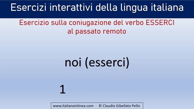Esercizio sulla coniugazione del verbo pronominali ESSERCI al passato remoto. Esercizi di italiano