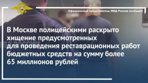 В Москве полицейскими раскрыто хищение бюджетных средств