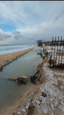 Азовское море, Голубицкая 13.12.2024 Пляж. Золотой якорь