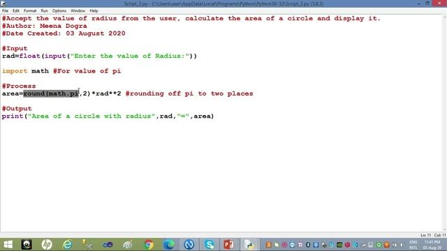 CBSE CLASS XI/PYTHON BEGINNERS/WRITING BASIC PYTHON SCRIPTS - PART I