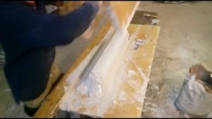 Протяжка гипсового профиля