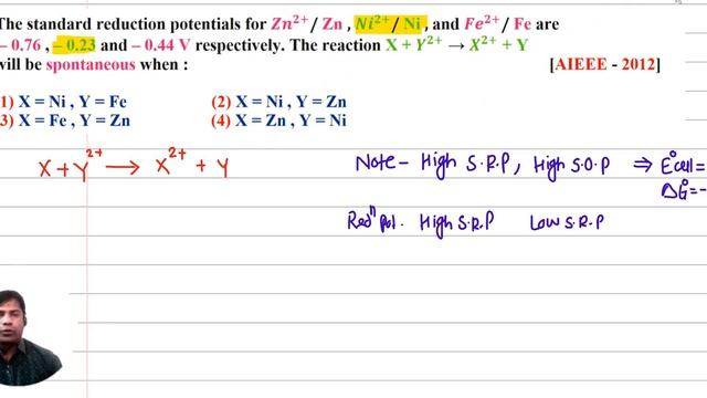 2012 (1) The standard reduction potentials for 〖Zn〗^(2+)/ Zn , 〖Ni〗^(2+)/ Ni , and 〖Fe〗^(2+)/ Fe ar смотреть онлайн