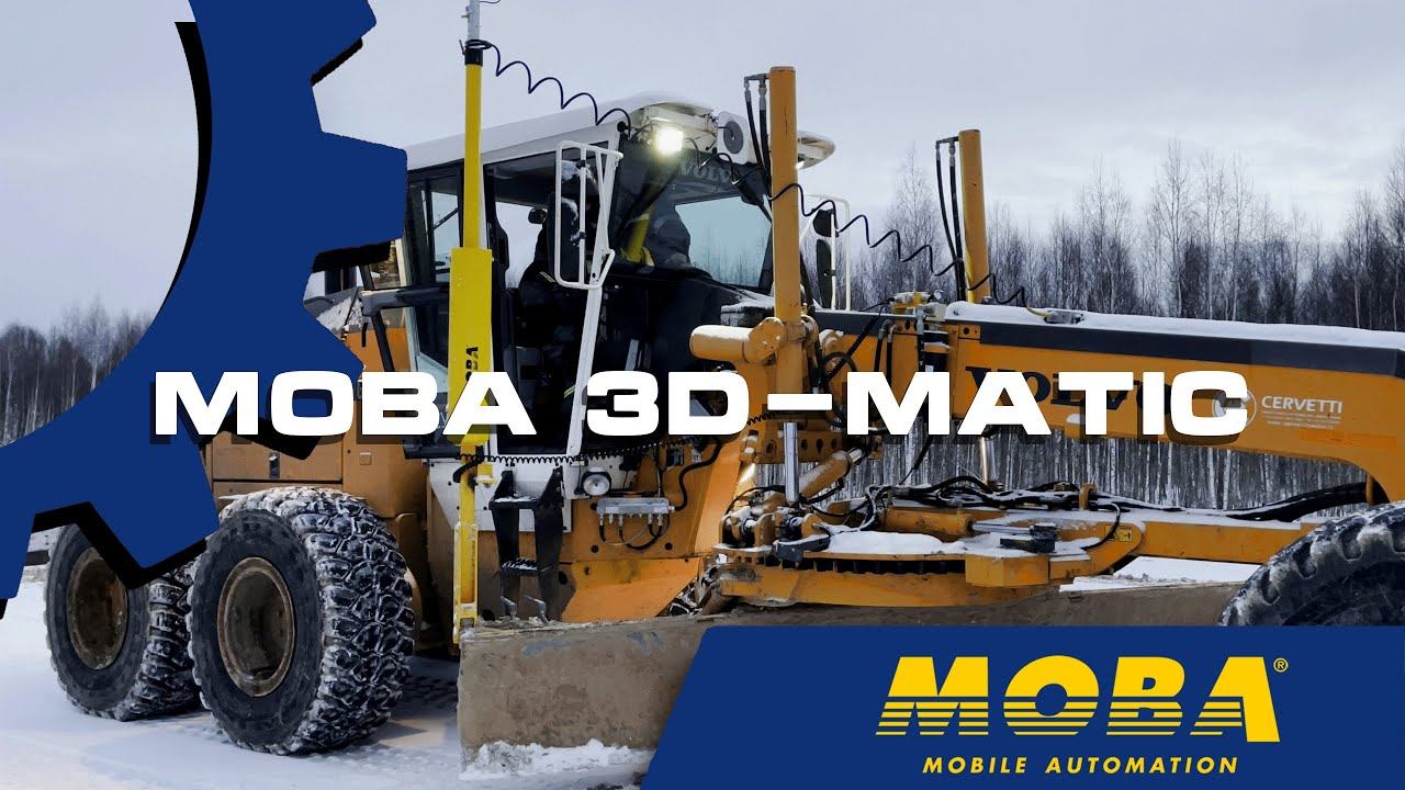 Представляем вашему вниманию 3D систему нивелирования для грейдера/бульдозера MOBA 3D-Matic.