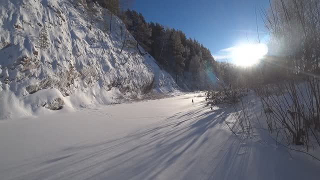 На снегоходе, урочище Слоновка смотреть онлайн