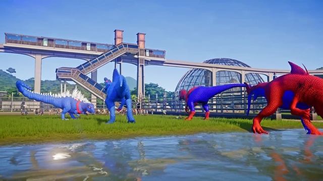 All Big Spider-Man Battle in Jurassic Word! Superhero Dinosaurs! Spider-Man: Miles Morales Costume смотреть онлайн