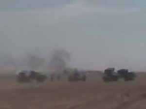 Ливийская армия Каддафи ведёт обстрел позиций боевиков ПНС из РСЗО "Град" | Ливия 2011