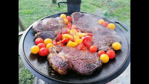 СТЕЙК ГОВЯЖИЙ НА САДЖЕ. Как вкусно приготовить  на костре