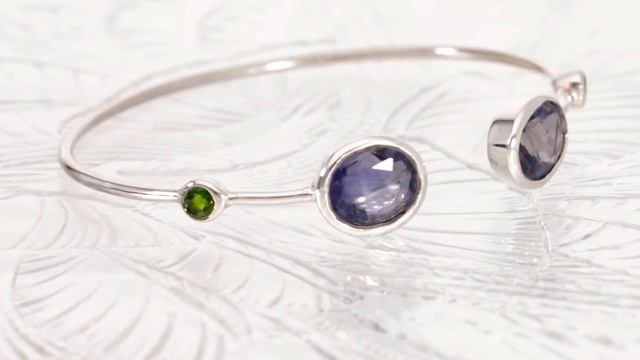 Iolite & Chrome Diopside Silver Bracelet смотреть онлайн