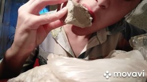 Asmr/chalk/clay/ Clay Sakura and wet chalk Podisloe. Глина Сакура и мокрый мел подвислое