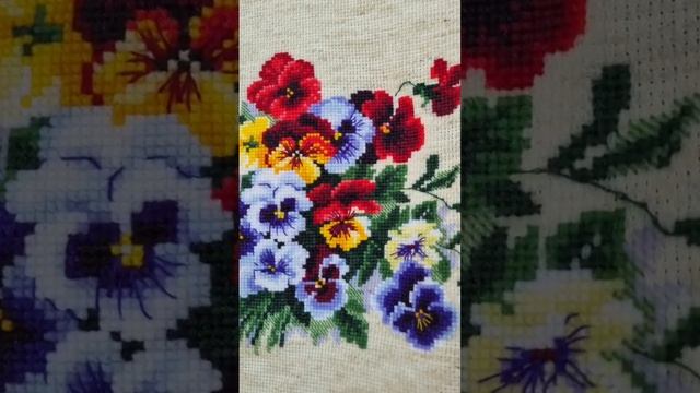 РиолисПёстрые анютки. Вышивка крестиком short #shorts смотреть онлайн