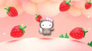 Привет Котёнок | Клубнички | Hello Kitty with Strawberry Cocktail | Sanrio - Живые Обои