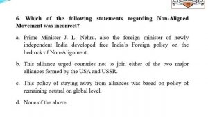 NCERTs through MCQs - History |  India after Independence