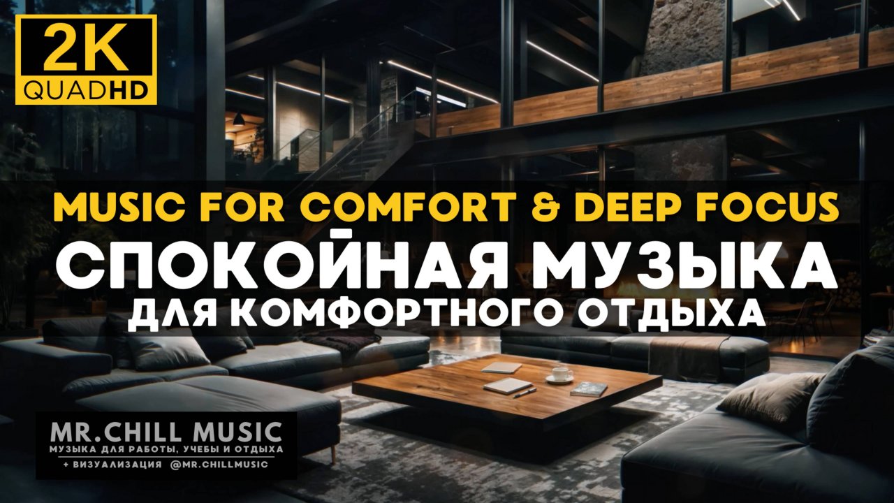 2К Спокойная музыка для комфортного, уютного отдыха -  Music for Comfort & Deep Focus