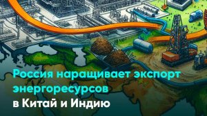 Россия наращивает экспорт энергоресурсов в Китай и Индию