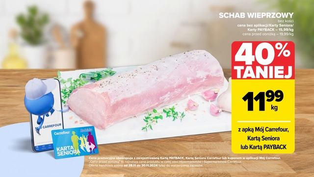 MISJA: Obiadowy klasyk, dlatego schab wieprzowy 40% taniej z apką, kartami PAYBACK i Seniora!