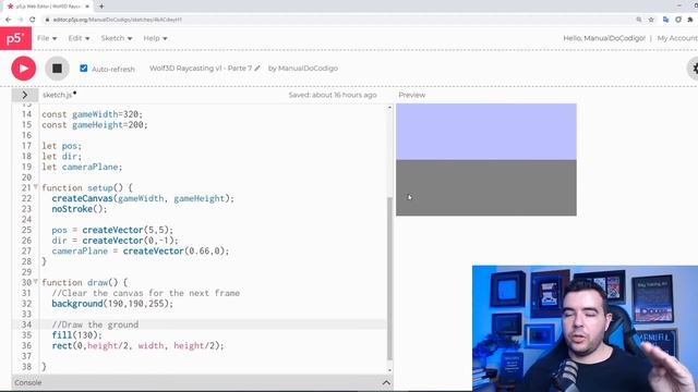 Codificando a ENGINE do Wolfenstein 3d com RayCasting. Parte 7. Loop Principal.
