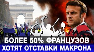 Более 50% французов хотят отставки Макрона