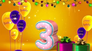 Футаж на День Рождения - 3 Года! С Днём Рождения, Футажи для Творчества