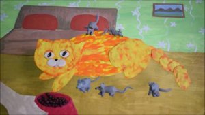 Мультфильм "Лежебока рыжий кот", Машинская Ксения, 8 лет