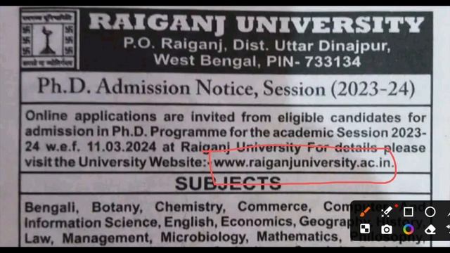 Ph D New Admission 2024 in West Bengal | Ph D New Admission in West Bengal 2024 |Ph D Admission 202