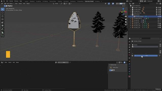 98 - Lecture 2 make fir tree proxy models and import in new scene file