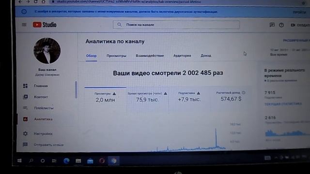 Два миллиона просмотров взят моим каналом | рубеж 2000 000 пройден