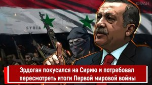 Эрдоган покусился на Сирию и потребовал пересмотреть итоги Первой мировой войны