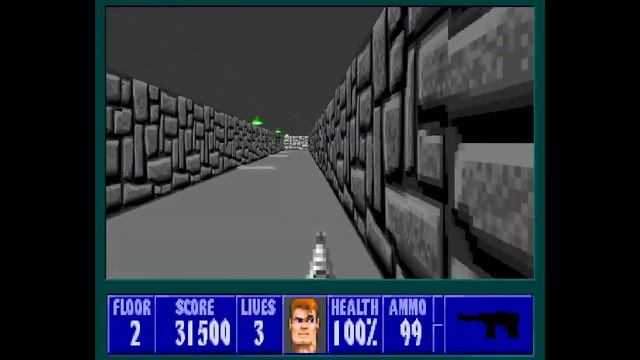 Wolfenstein 3D - Lets Play shtum - E6M2 Episode 6 Level 2 - Letsplay stumm ECWolf  enhancements